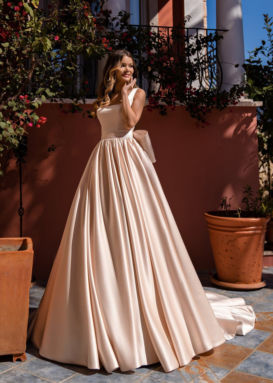 Heavy satin hotsell wedding dresses